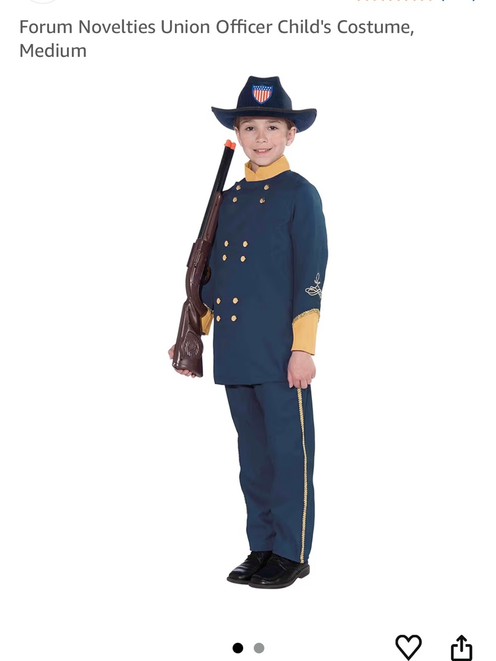 Ulysses S. Grant costume size medium - Picture 2 of 4